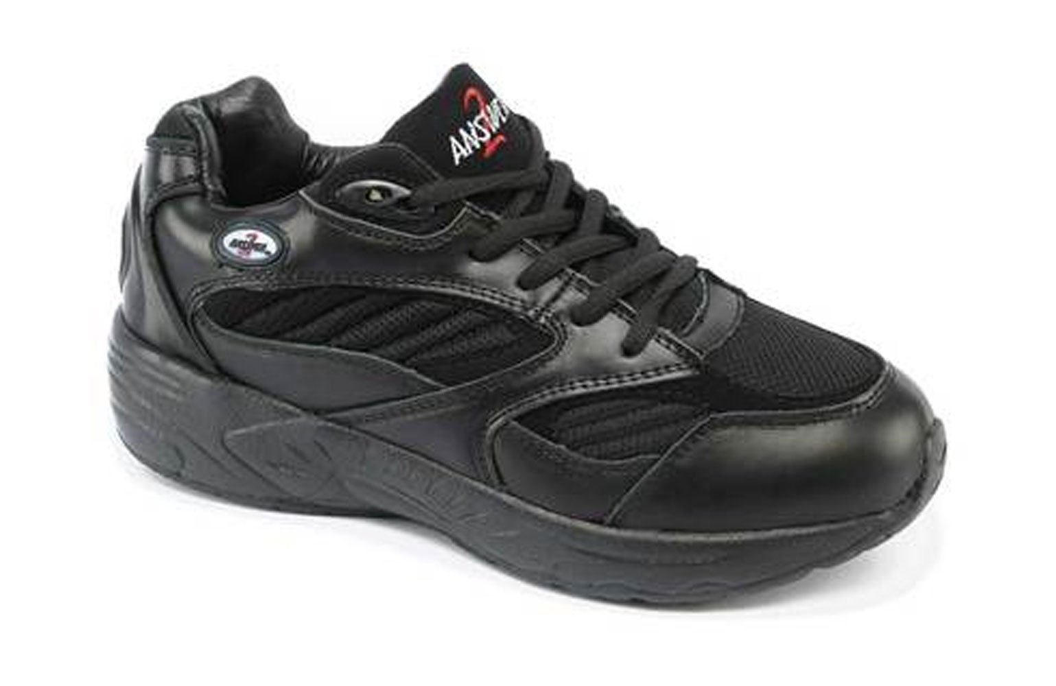 Answer2 554 Men's Athletic Comfort Shoes - Wide Width Black Size 11.5 | Breathable Running & Walking Shoes for Gym, Workout & Casual Wear