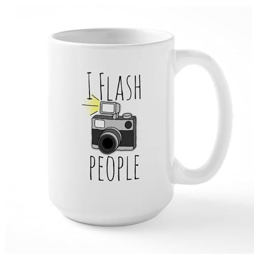 White - I Flash People Photography Large Mug