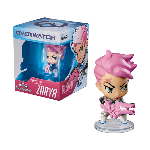 Cute But Deadly Frosted Zarya Collectible Figure - Overwatch Gaming Merchandise for Display & Gifts