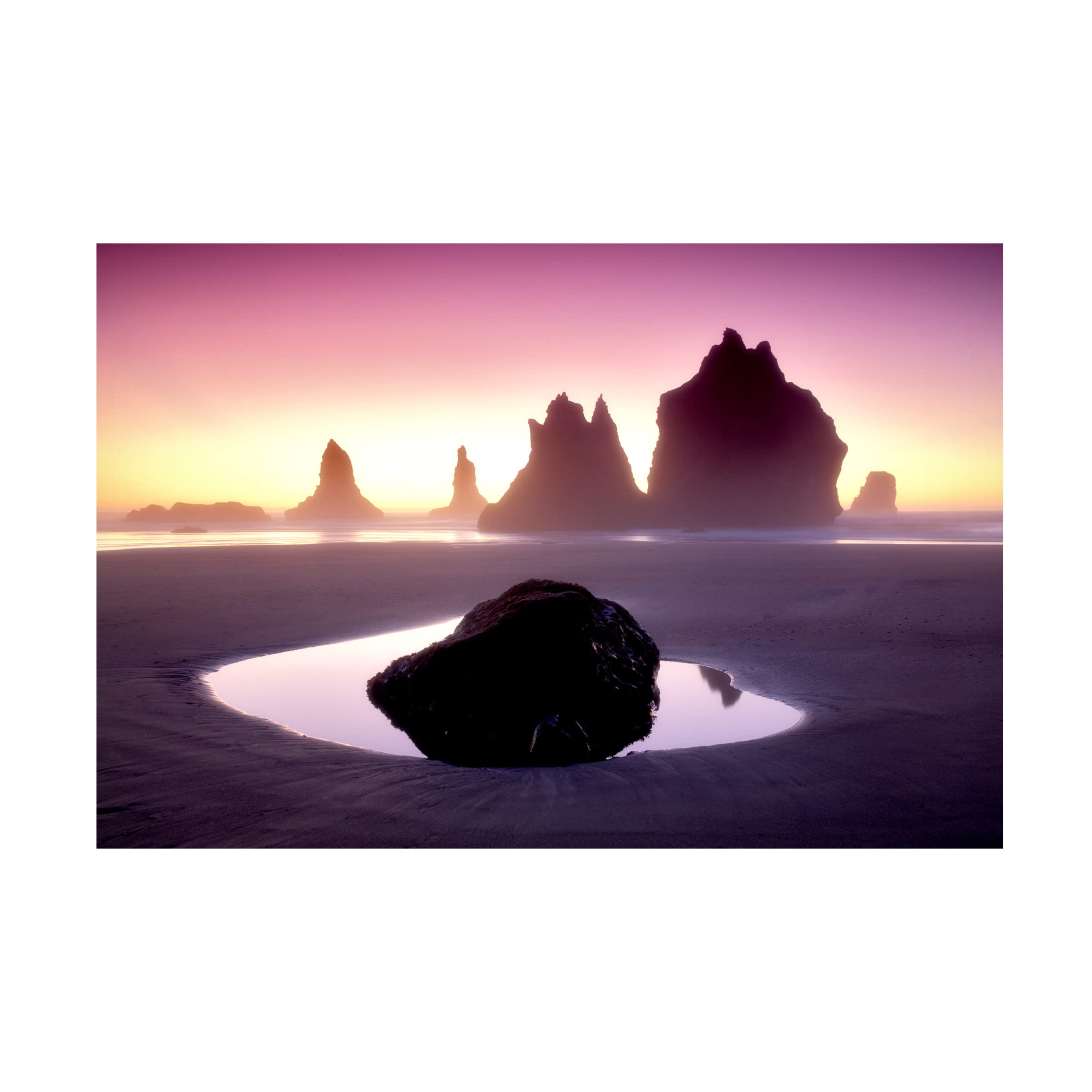 Dennis Frates 'Sunset 2' Canvas Wall Art Print - Stunning Sunset Landscape Painting for Living Room, Bedroom & Office Decor
