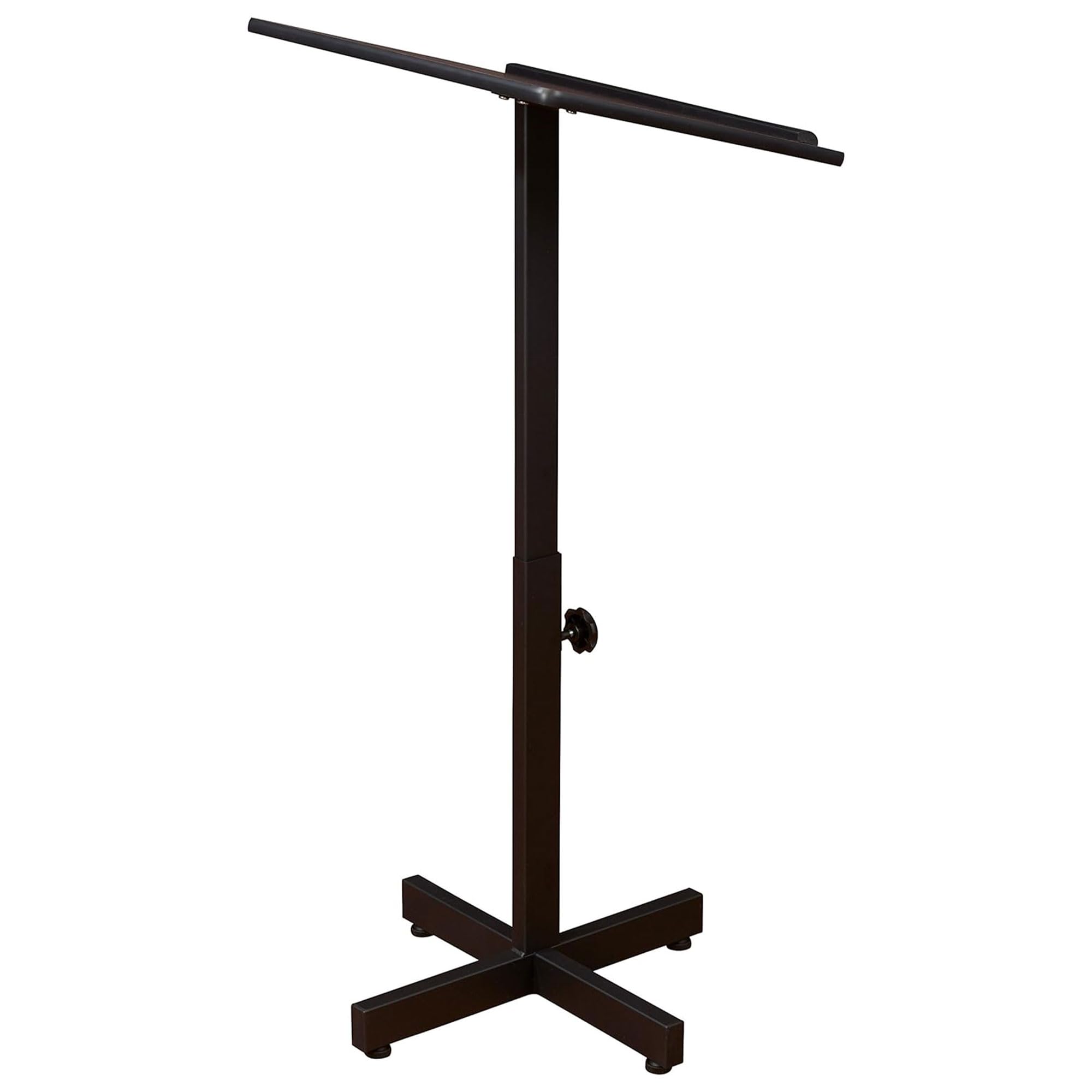 Oklahoma Sound Portable Adjustable Height Lectern Stand - 16x20 Inch Reading Surface with Book & Paper Stop - Medium Oak Finish for Church, Classroom & Public Speaking Events