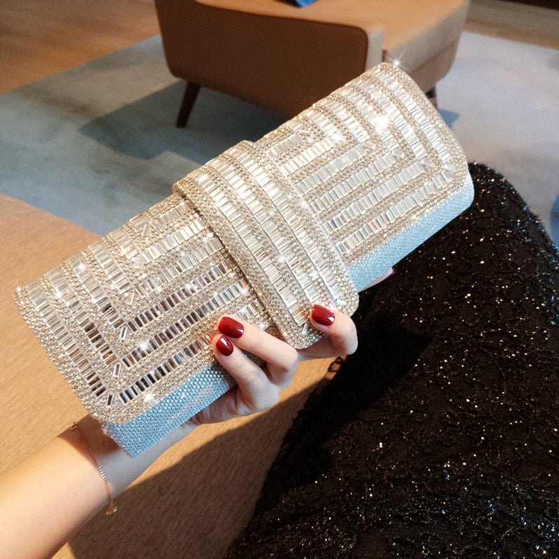 Sparkly Evening Clutch Purse for Women - Elegant Glitter Party Bag for Weddings, Prom & Special Occasions