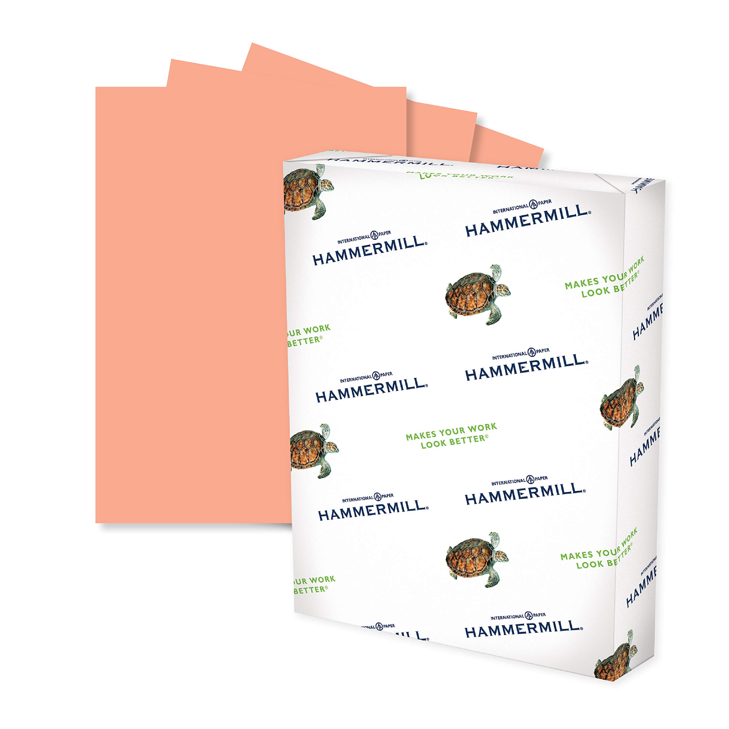 Hammermill 24 lb Salmon Colored Printer Paper, 8.5 x 11 Inches, 500 Sheets/Ream - Premium Pastel Paper for Office, School & Crafting - Made in USA (103120R)
