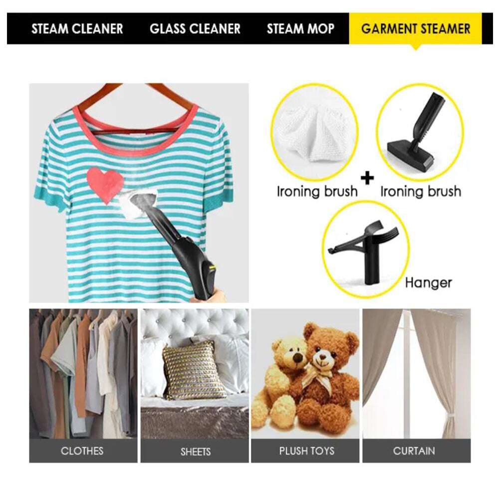 18-in-1 Multi-Purpose Steam Cleaner & Mop - High Pressure Steamer for Floors, Kitchen, Windows - Sanitizes & Disinfects - Perfect for Deep Cleaning Homes, Offices, and Commercial Spaces