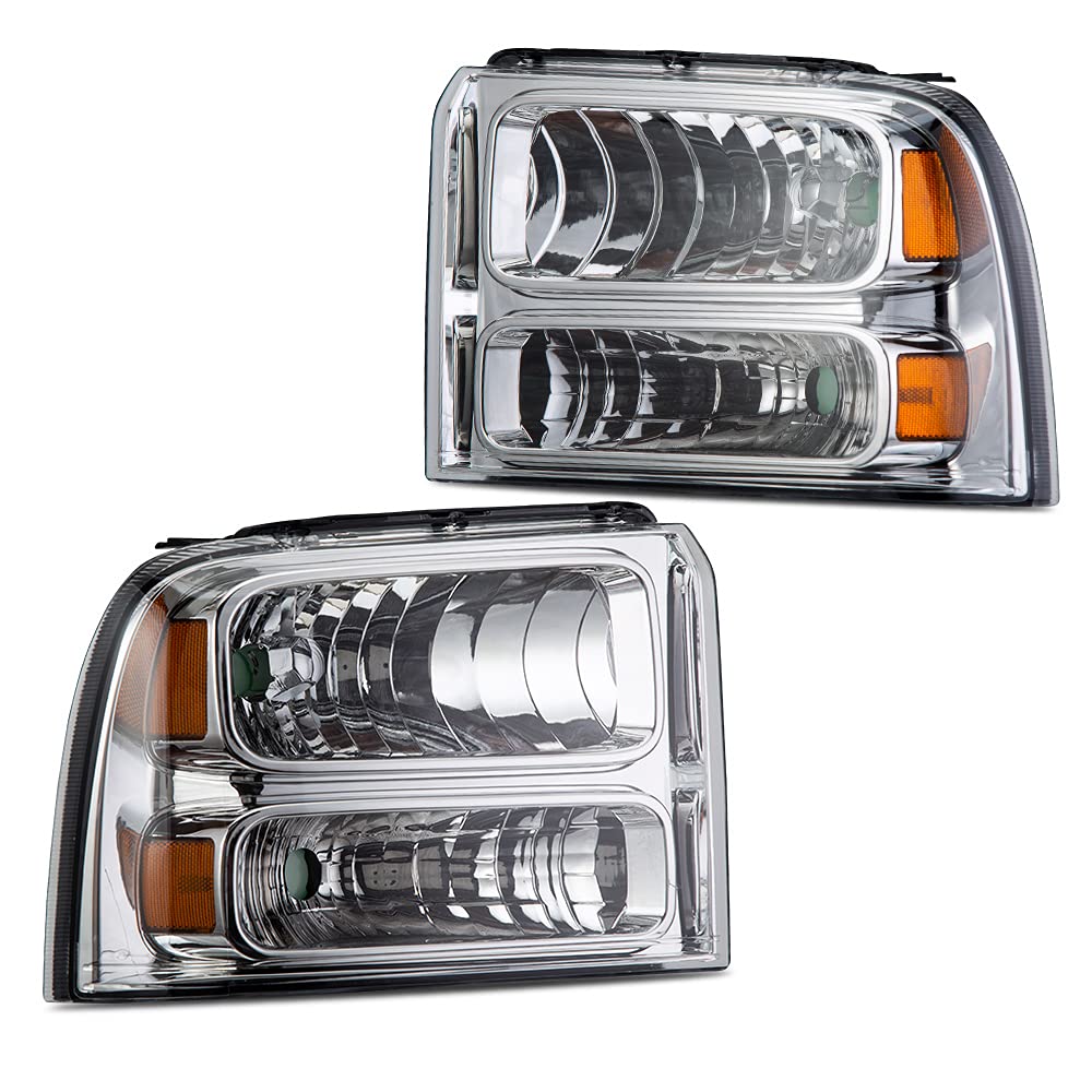 Ford F250 F350 Headlight Assembly 2005-2007 - Clear Lens for Super Duty & Excursion