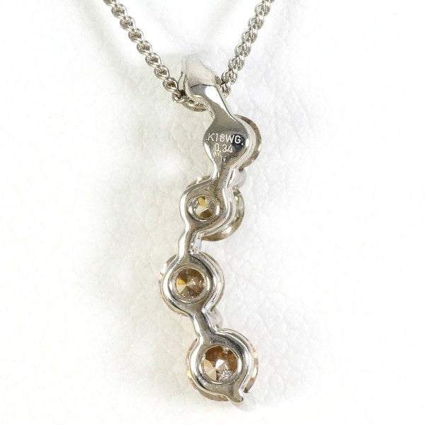 18K White Gold Brown Diamond Necklace for Women - Elegant & Luxurious Jewelry Gift for Anniversary, Wedding, or Special Occasion