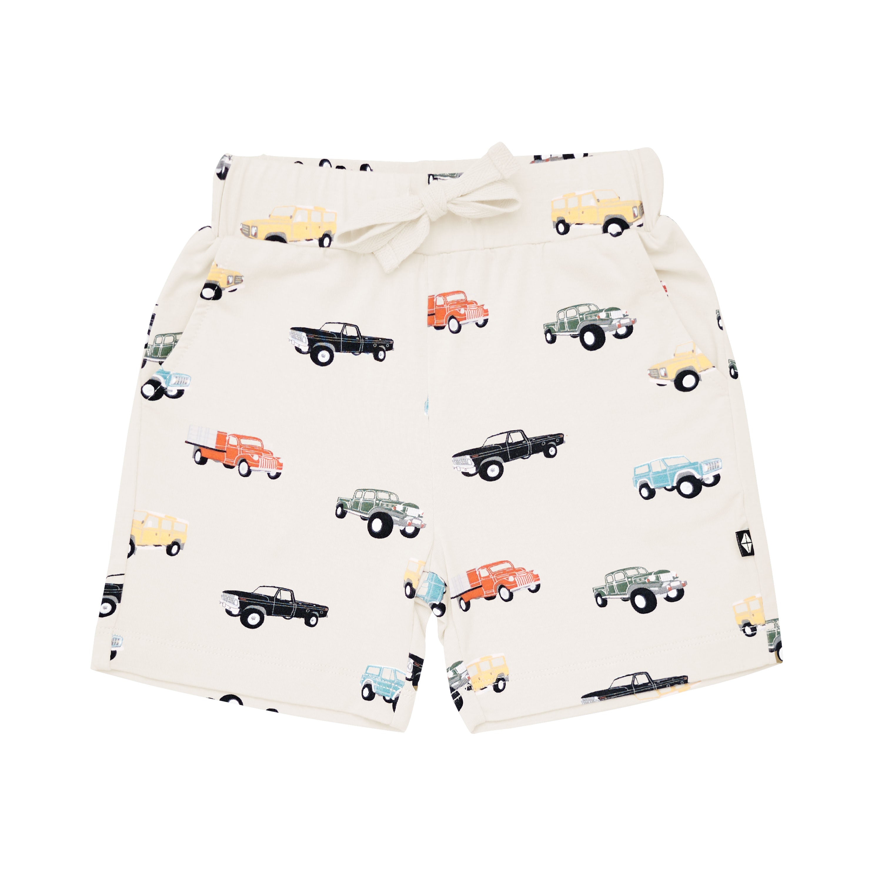 Vintage Truck Print Drawstring Shorts for Men - Casual Summer Lounge & Beach Wear