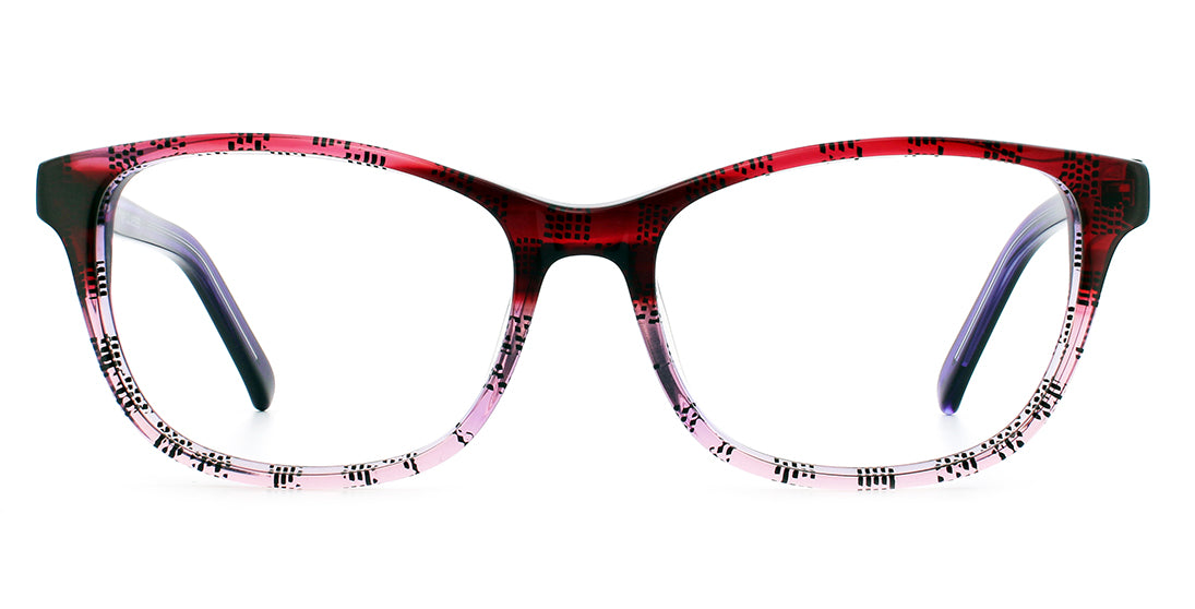 Stylish Two-Tone Rectangular Prescription Glasses A15606 - Trendy Eyewear for Work & Everyday Use
