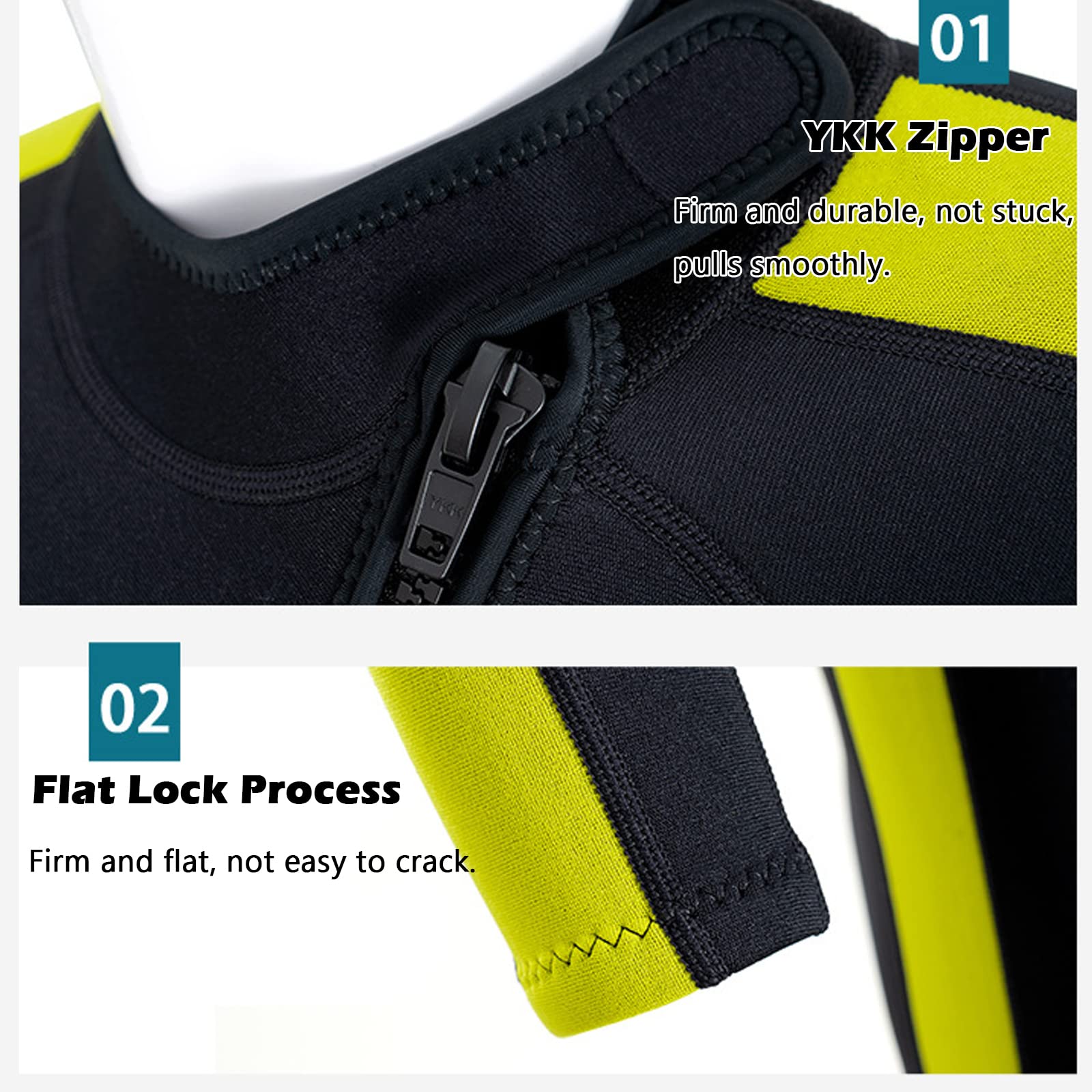 2mm Neoprene Full Body Wetsuit for Men - Long Sleeve Diving Suit with Front Zipper & UV Protection - Ideal for Swimming, Surfing, Kayaking, Snorkeling & Water Sports
