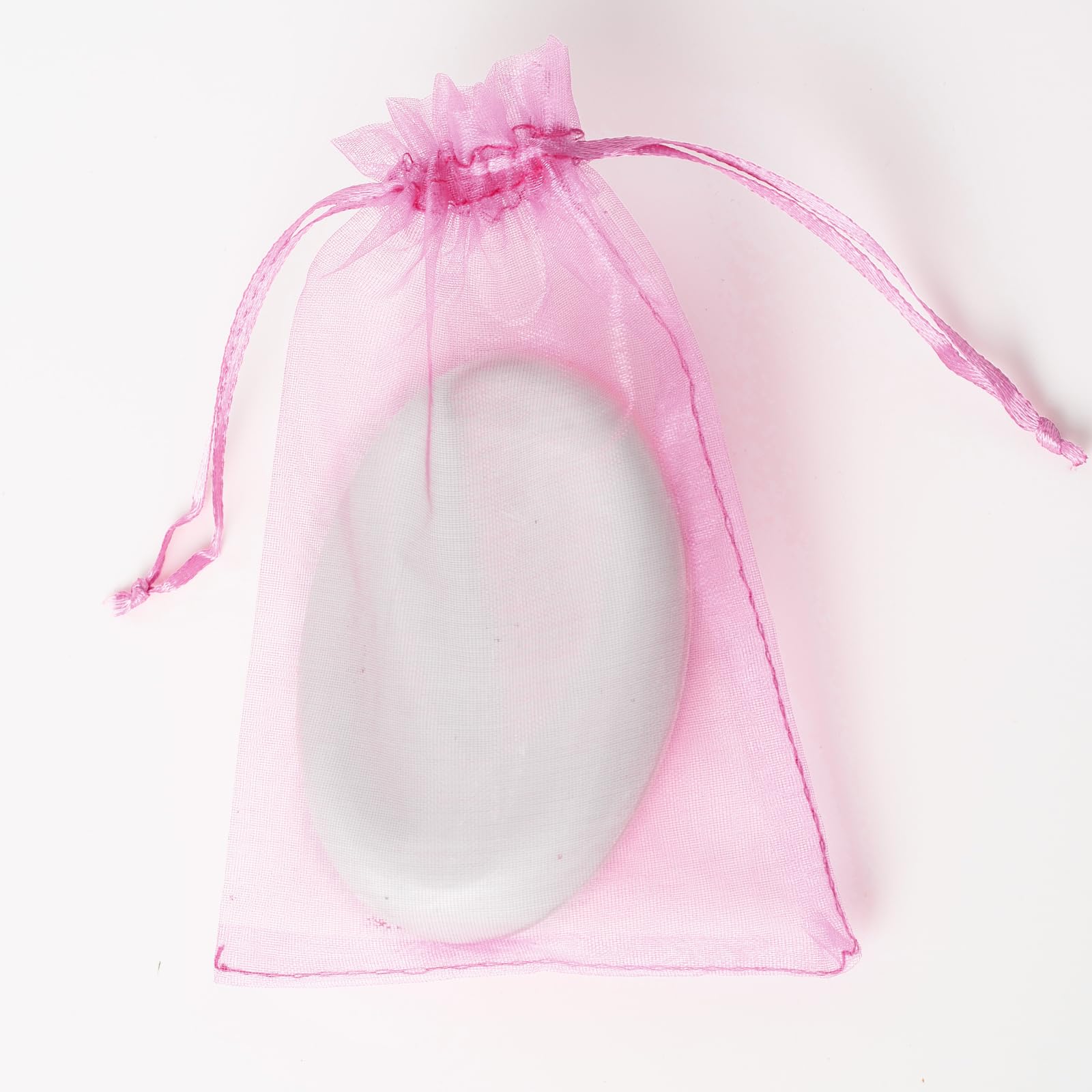 100PCS 4x6 Inches (10x15cm) Pink Organza Drawstring Bags - Small Mesh Jewelry Gift Packaging Bags for Soaps, Makeup, Wedding Favors, Party, Valentine's Day - Perfect for DIY Crafts, Bridal Shower, Baby Shower & Holiday Gifts