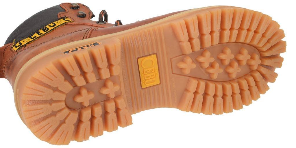 CEBU Men's Soft Toe Work Boots - Heavy Duty Oil & Acid Resistant Leather 6