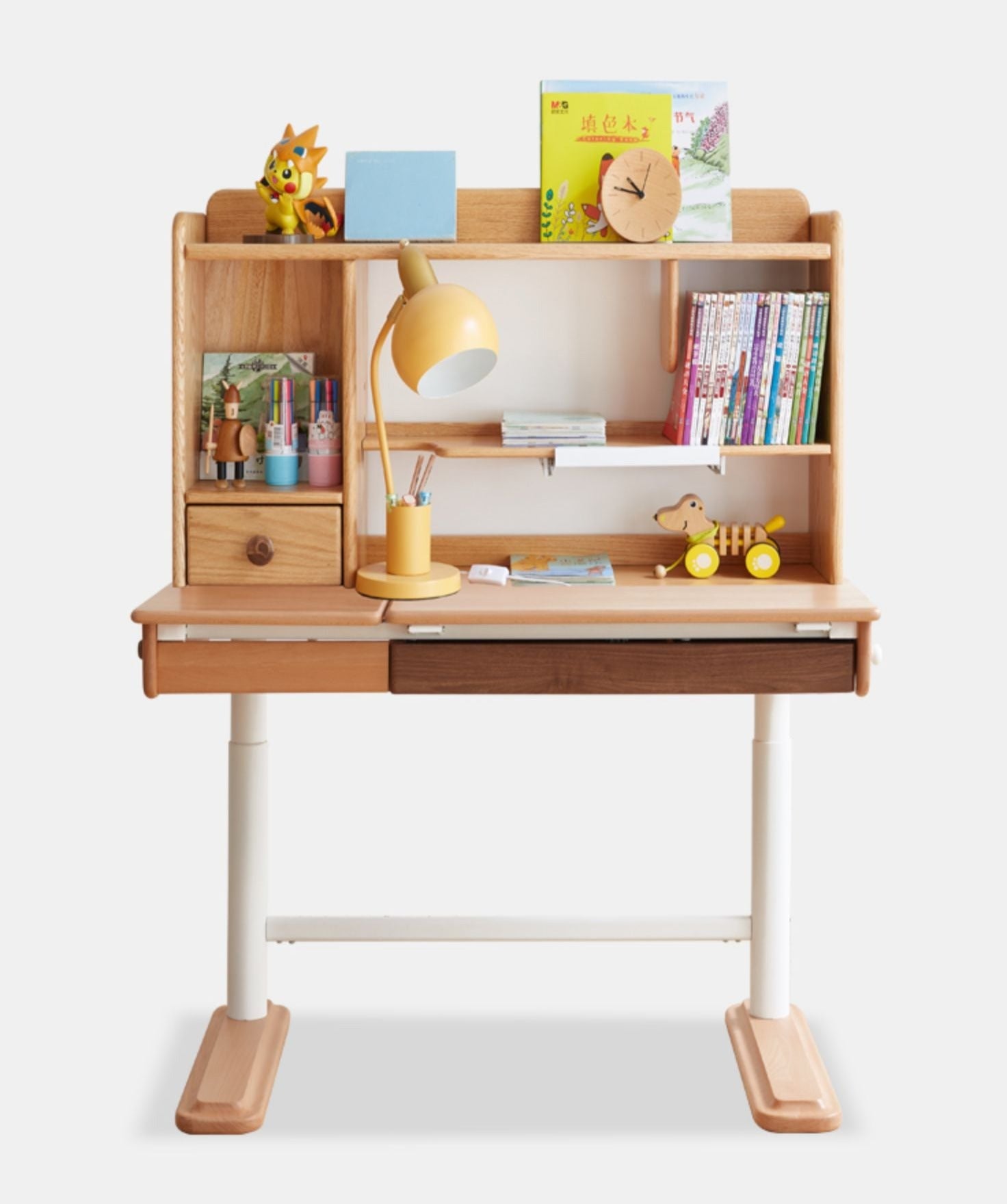 Solid Oak & Beech Wood Bookshelf - Sturdy Wooden Shelf for Home, Office & Library - Perfect for Organizing Books, Decor & Storage