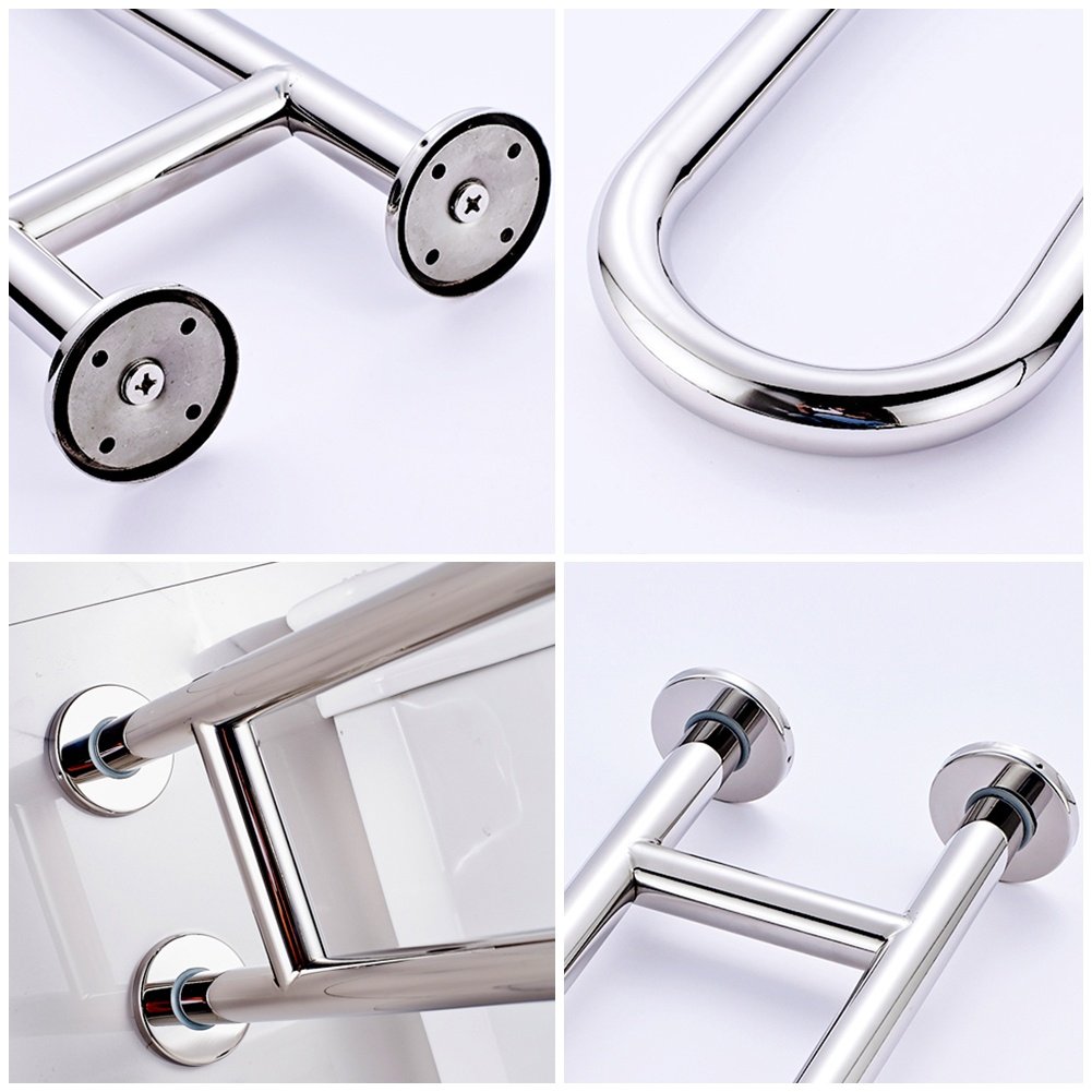 Stainless Steel Grab Bar Handrails for Toilet, Bathtub & Shower - 304 Stainless Steel Safety Handle with Non-Slip Grip - Bathroom Assist Rail for Elderly & Disabled - Perfect for Wet Areas, Hospitals & Home Safety