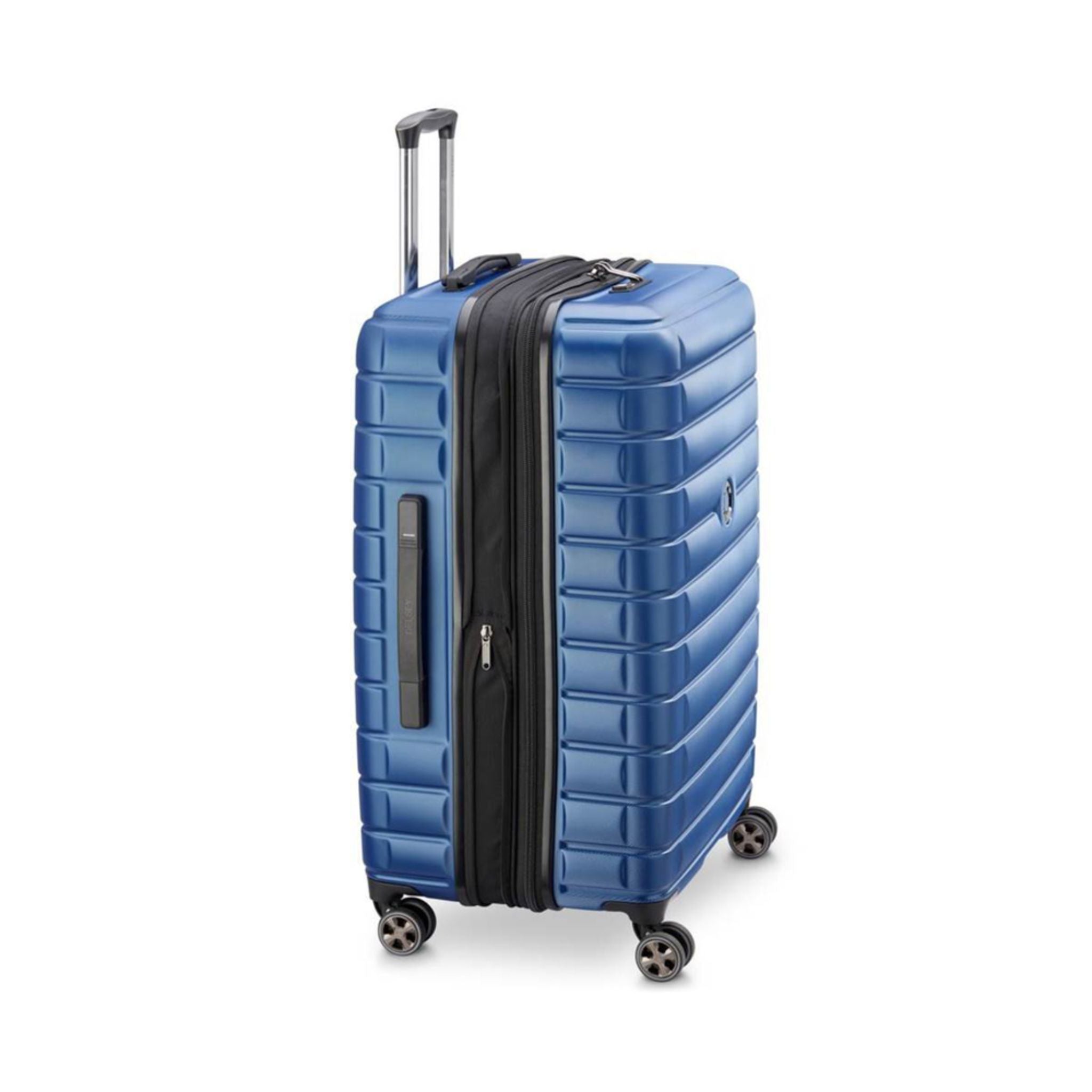 Delsey Paris Shadow 5.0 21.6-Inch Expandable Carry-On Luggage with 4 Double Spinner Wheels - Blue | Perfect for Business Travel & Weekend Getaways