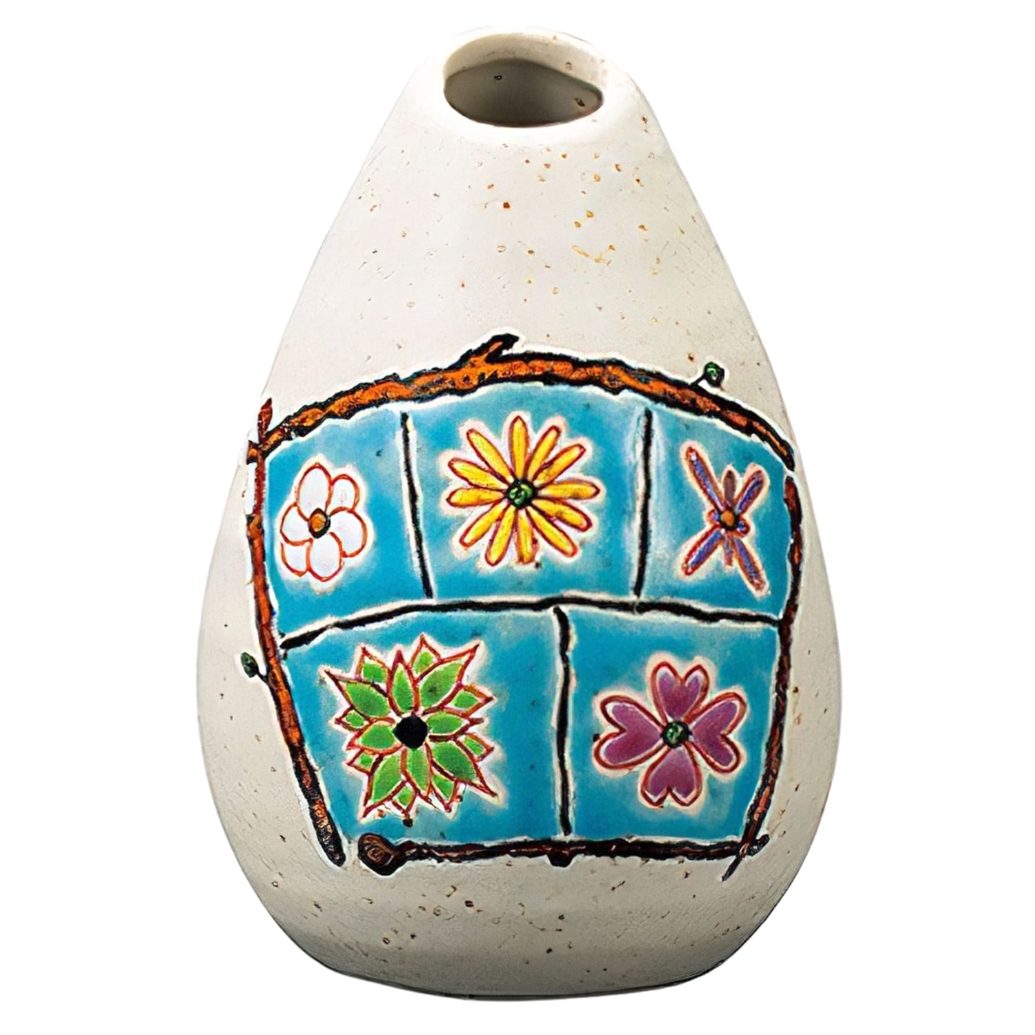 Authentic Japanese Kutani Ware Porcelain Vase - Handcrafted Single Flower Vase for Home Decor | Perfect for Living Room, Office & Wedding Centerpieces
