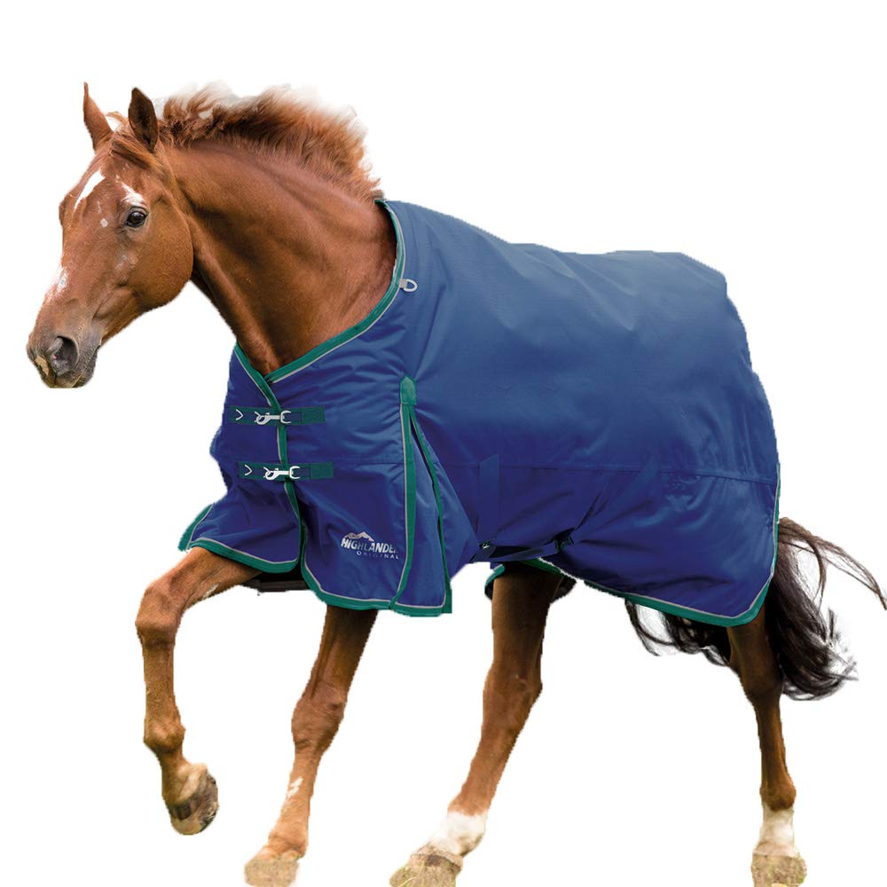 Shires Highlander Plus Standard Neck Turnout Blanket - 200g Medium Weight Horse Blanket for Cold Weather - Ideal for Stable, Pasture & Riding Protection