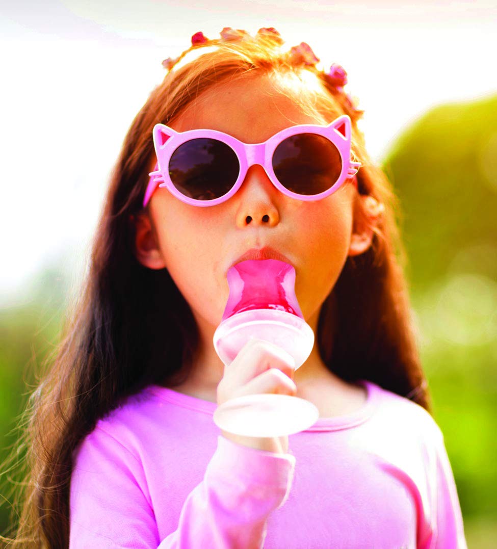 BPA Free Silicone Popsicle Molds 4-Piece Set - Easy to Use & Clean Homemade Ice Pop Maker for Kids | Perfect for Summer Treats, Birthday Parties & Healthy Snacks