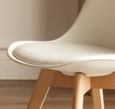 Premium Solid Wood Eames Dining Chairs Set of 4 - Beech & Oak Mid-Century Modern Style - Perfect for Dining Room, Kitchen, Office or Lounge Area