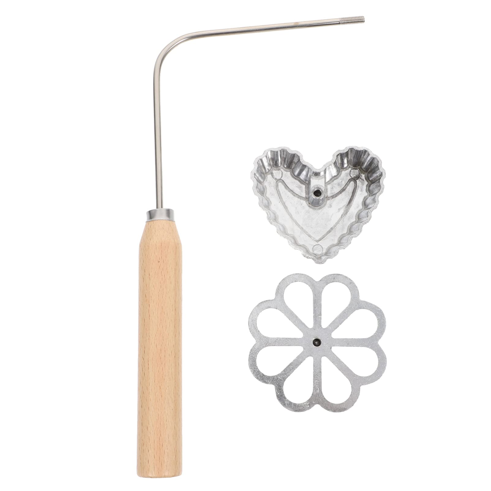 Cabilock 12-Piece Kitchen Utensil Set with Waffle Maker, Pie Tee Mold, and Heart Shrimp Molds - Perfect for Baking, Frying, and DIY Cake Decorating - Ideal for Home Chefs and Party Cooking
