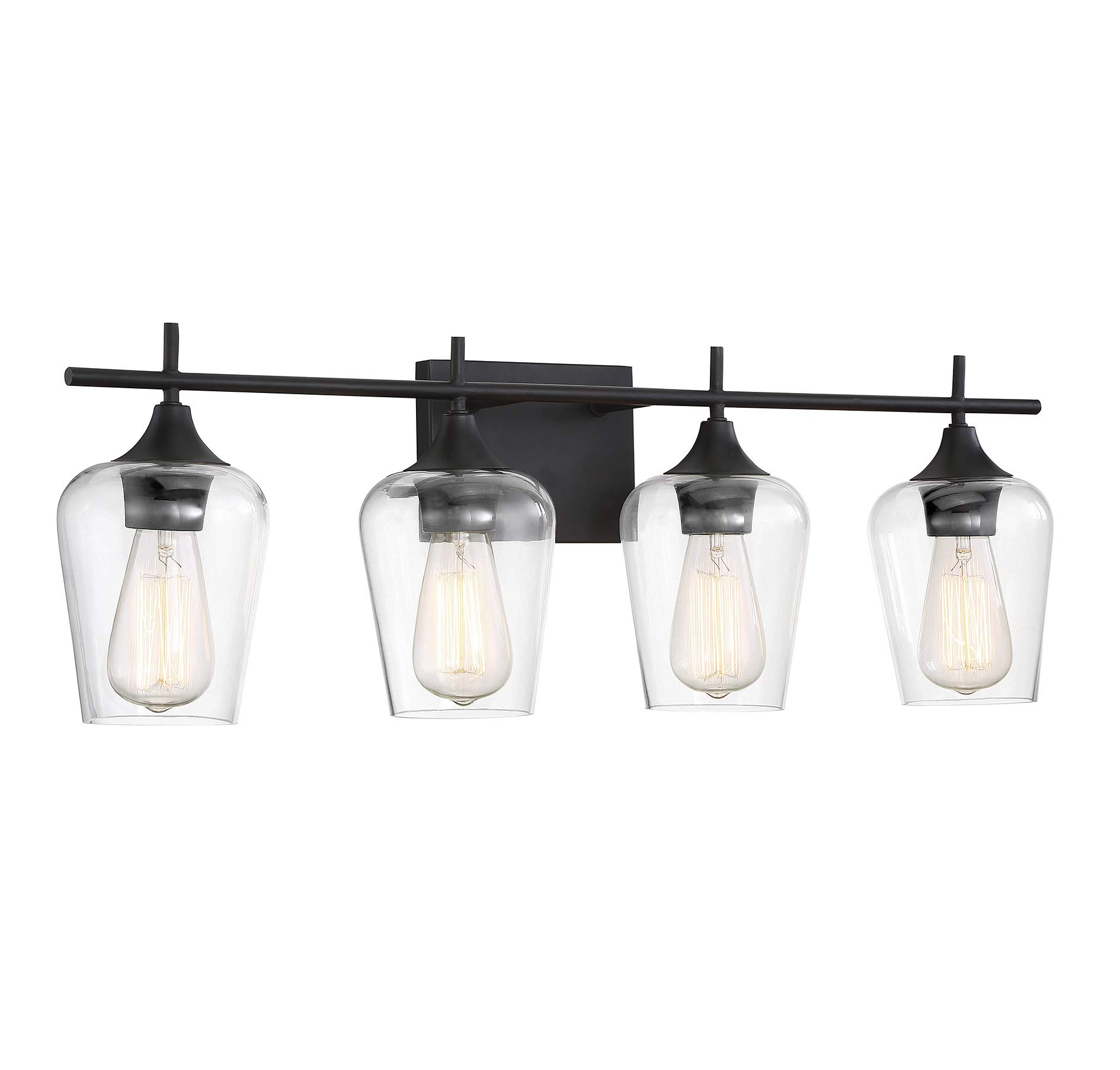 Savoy House Octave 4-Light Bathroom Vanity Light Fixture in English Bronze - Perfect for Modern Bathroom, Powder Room, and Spa Lighting Decor