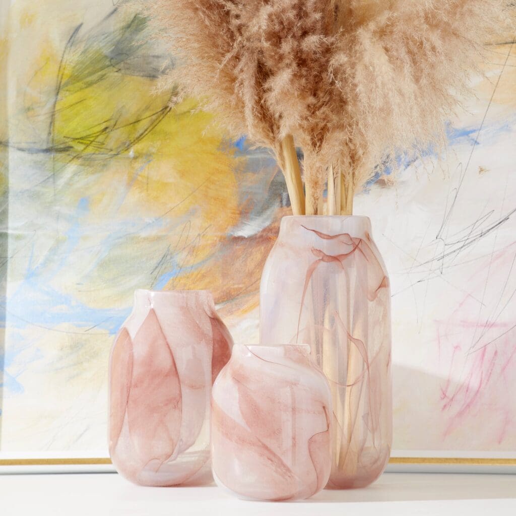 Cyan Design 09982 Atria Vase - Small Pink Ceramic Home Decor for Living Room, Dining Table, Wedding Centerpiece