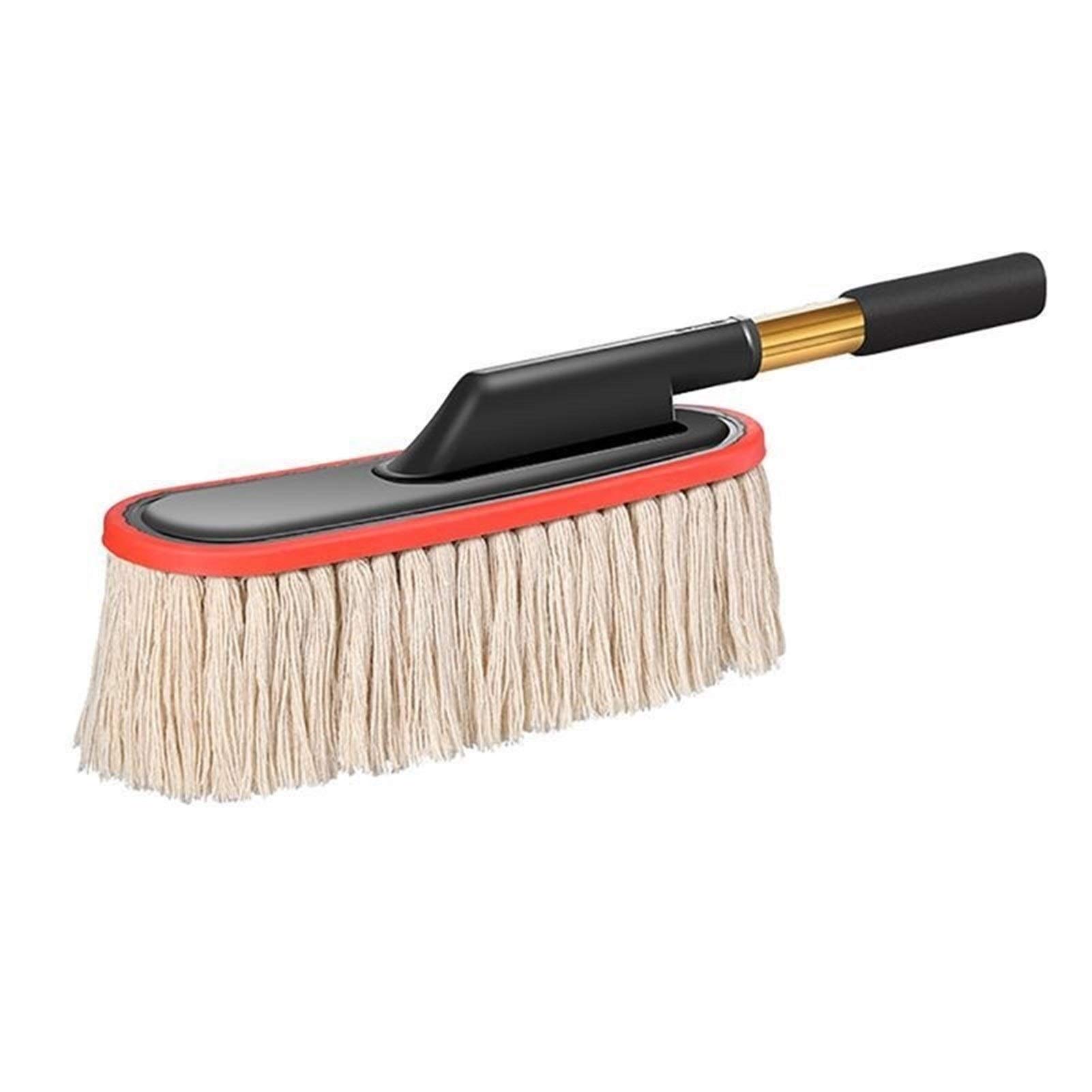FSLLOVE FANGSHUILIN Car Wash Brush - Soft Cotton Thread Expandable Duster Mop for Dust & Wax Application | Portable Auto Detailing Tool for Car Cleaning & Polishing | Perfect for Home, Garage & Professional Car Wash Use