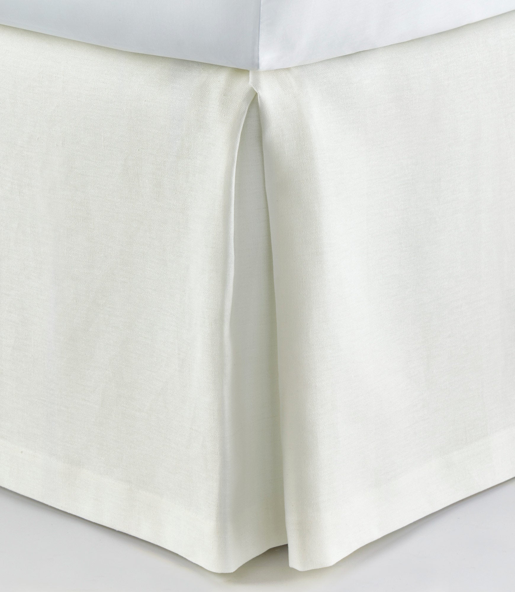 Premium Mandalay Tailored Linen Bed Skirt - Fitted Dust Ruffle for King, Queen & Full Size Beds - Elegant Home Decor for Master Bedroom & Guest Room