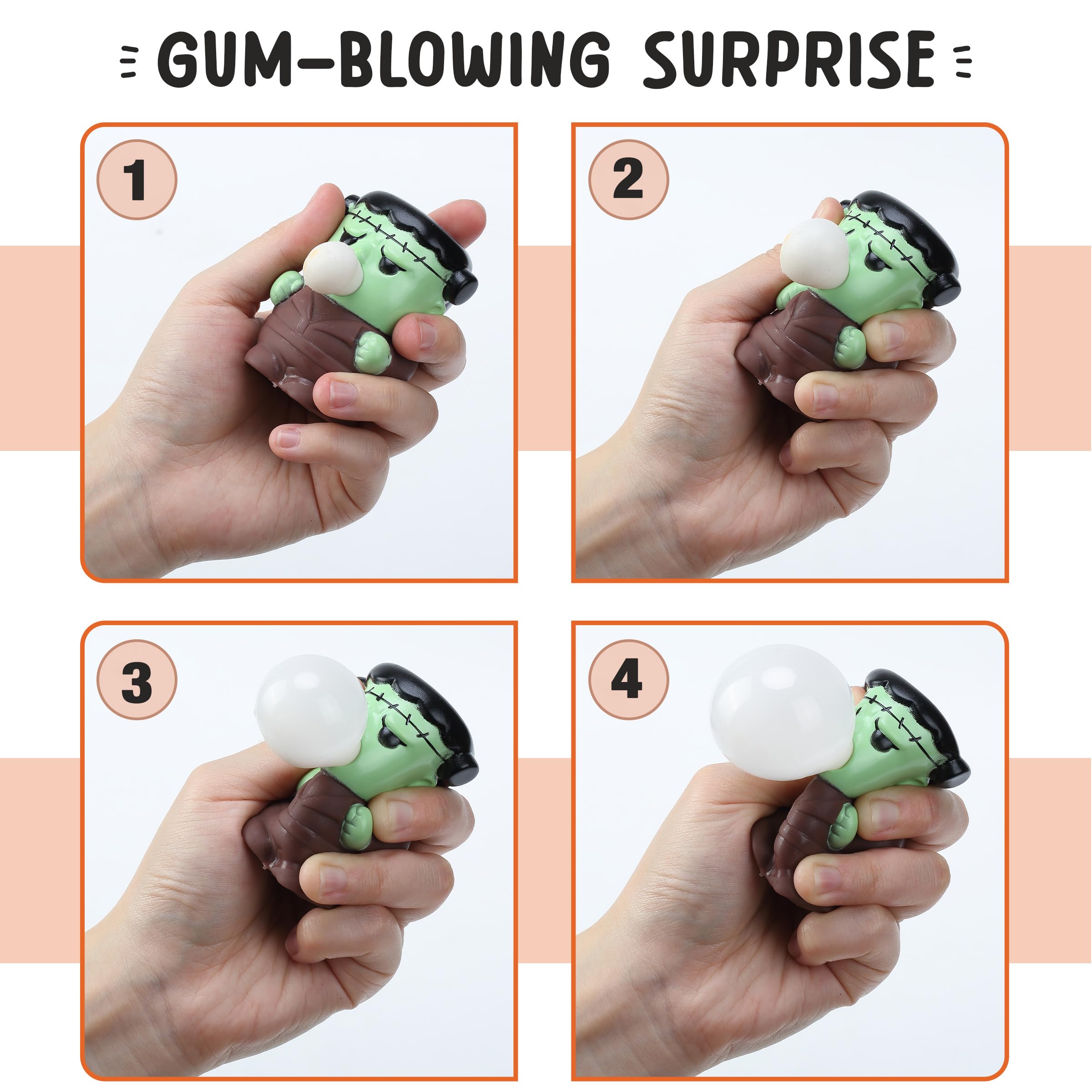 Mr. Pen Halloween Squishy Toys - 3 Pack Slow Rising Stress Relief Toys for Kids | Cute Halloween Party Favors, Classroom Rewards & Sensory Play Fidget Toys
