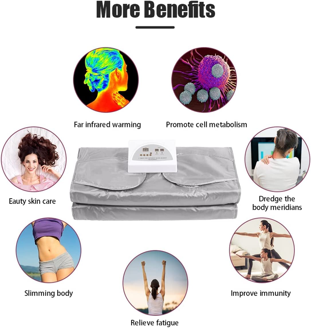 LMEIL Far Infrared Sauna Blanket - Portable Electric Sauna for Detox, Weight Loss & Relaxation - Home Spa Therapy for Body Shaping, Pain Relief & Stress Reduction - Perfect for Post-Workout Recovery & Home Wellness