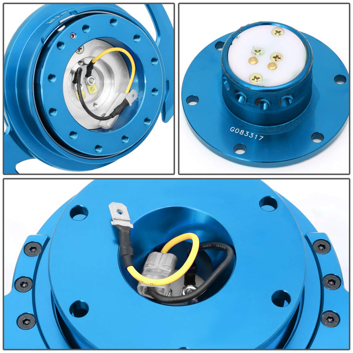 NRG Innovations SRK-700BL Gen 4.0 Quick Release Steering Wheel Adapter - Aluminum Racing Wheel Hub with Paddle Shifters & Free LED Keychain Flashlight - Perfect for Drift, Track, and Sim Racing Enthusiasts