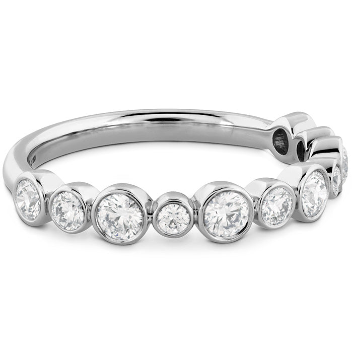 Hearts On Fire Bezel Diamond Band Ring - 14K White Gold Wedding & Engagement Jewelry for Women - Perfect for Anniversaries, Proposals & Special Occasions