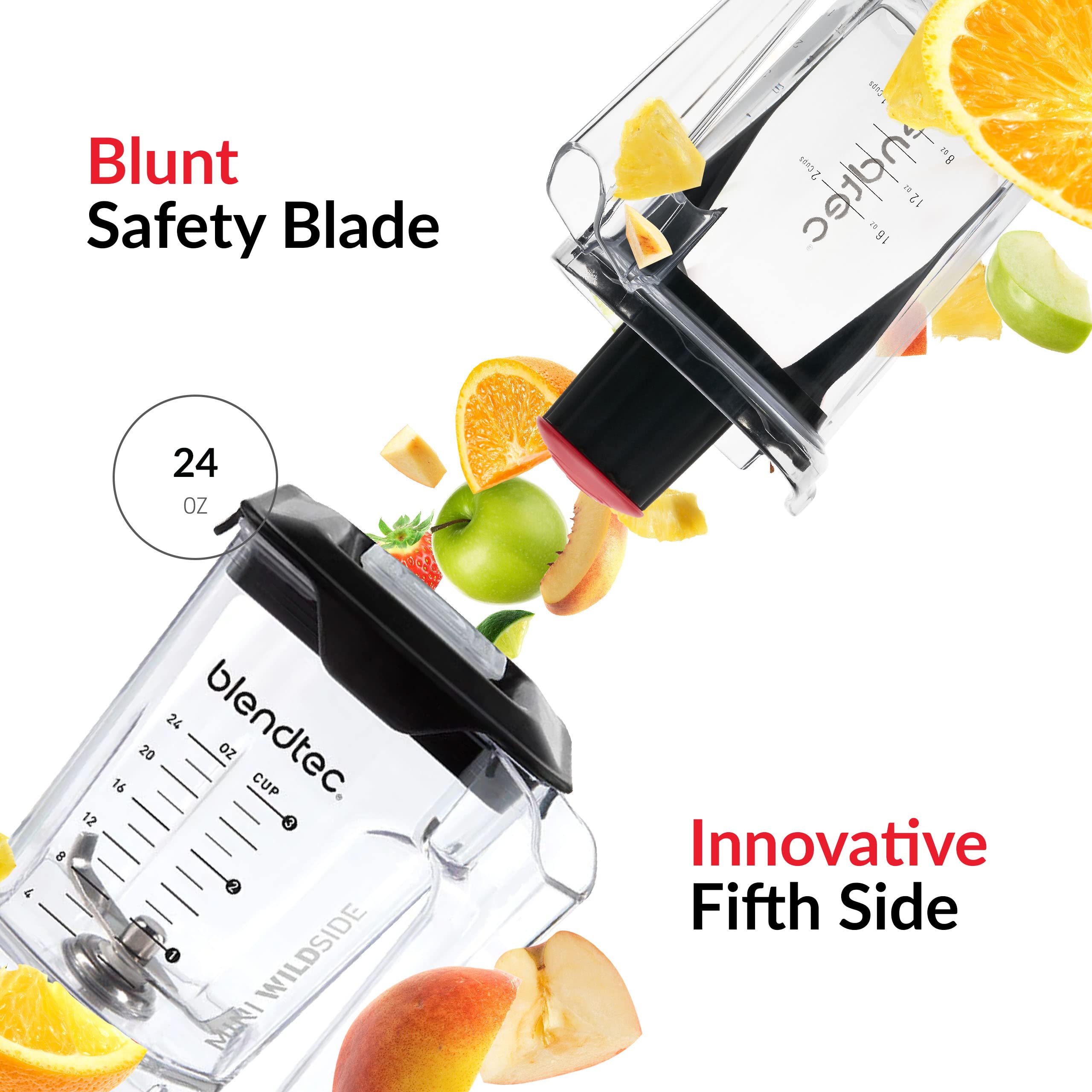 Blendtec Blender Jars - 46oz Mini WildSide+ & 37oz Twister Bundle for Smoothies & Food Prep