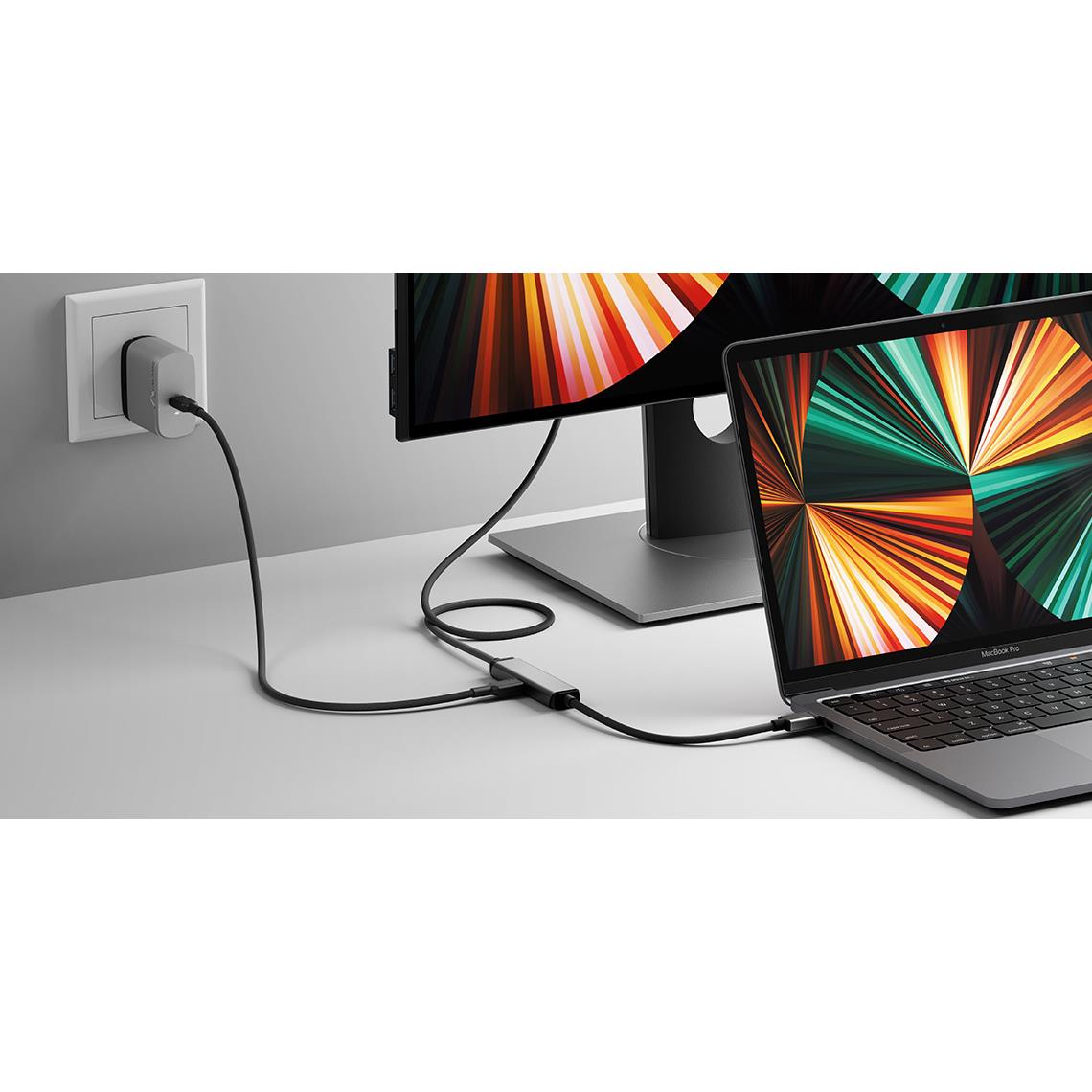 Alogic Ultra USB C to HDMI Cable 4K 60Hz, 1M Thunderbolt 3/4 Compatible with 100W Fast Charging - Perfect for MacBook Pro, iPad Pro, Samsung Galaxy & More