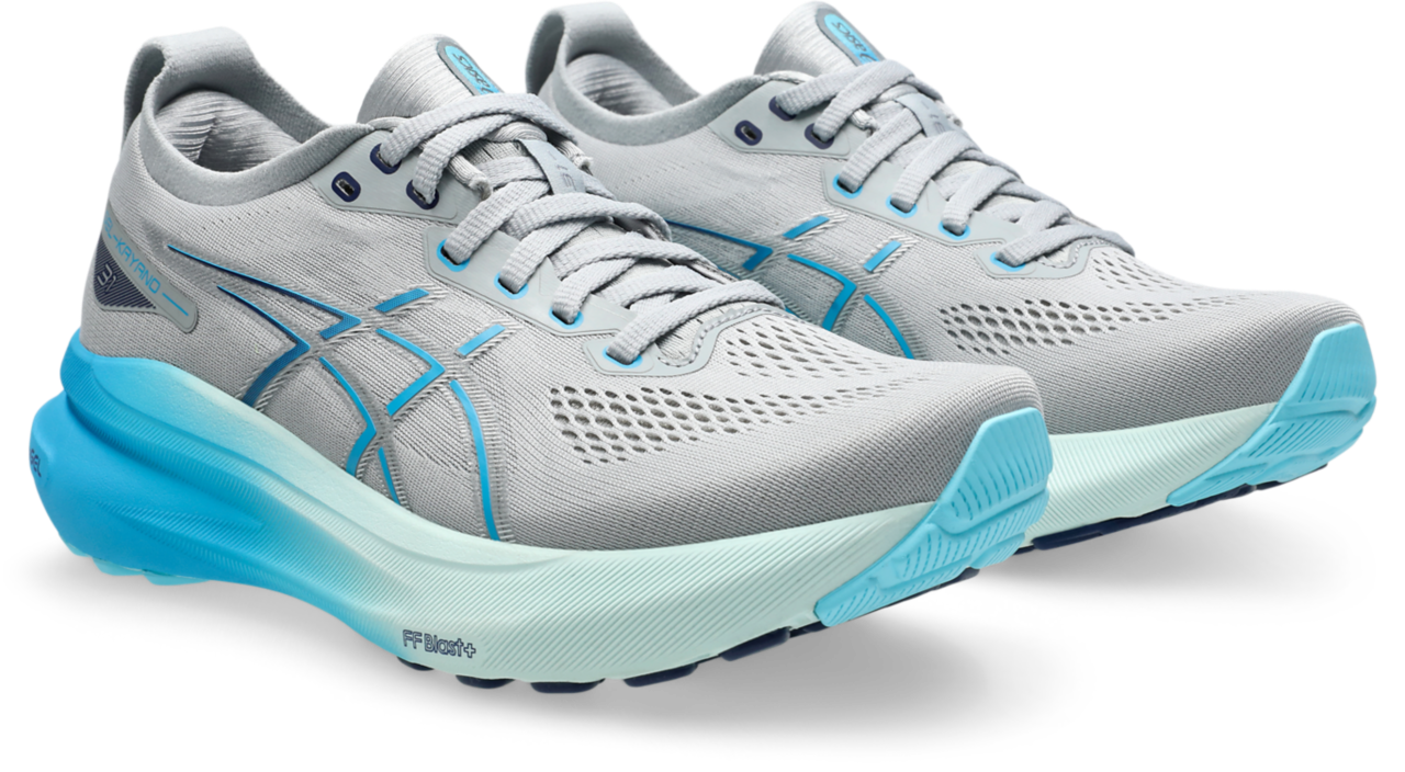 ASICS Women's GEL-Kayano 31 Running Shoes - Piedmont Grey/Digital Aqua - Stability & Cushion for Long Distance Running, Jogging, Gym Workouts