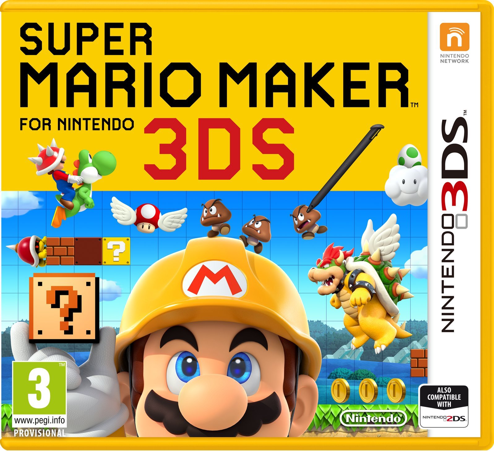 Super Mario Maker for Nintendo 3DS - Create & Play Custom Mario Levels | Portable Game Design for Travel & Home Entertainment