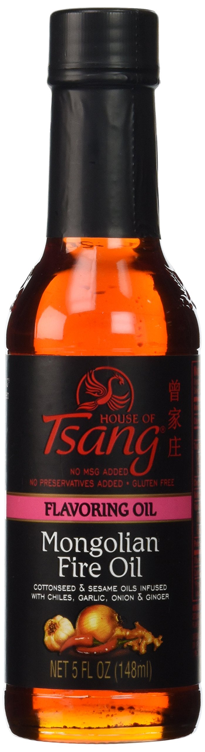 House Of Tsang Mongolian Fire Oil - 5oz Bottle of Spicy Asian Stir-Fry Sauce - Perfect for Wok Cooking, Noodle Dishes & Marinades