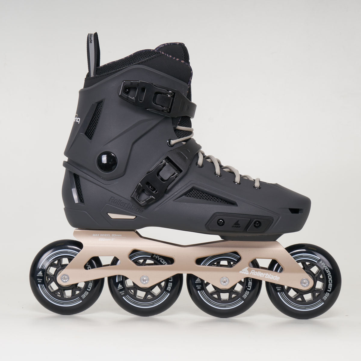 Rollerblade Lightning 90 Inline Skates for Men & Women - Lightweight Grey Speed Skates for Fitness, Outdoor & Indoor Skating