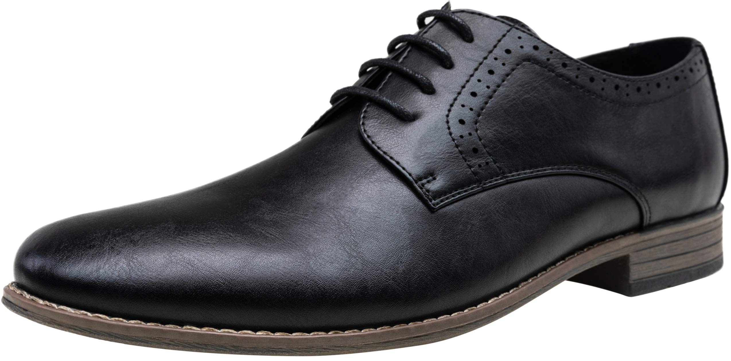 Jousen Men's Oxford Plain Toe Dress Shoes - Classic Formal Derby Shoes for Business, Office & Wedding Occasions