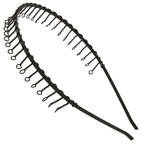 Mytoptrendz® 2 Pack Flexible Tooth Comb Alice Headbands for Women & Men - Thin Sports Hairbands for Running, Yoga, Workout & Daily Use