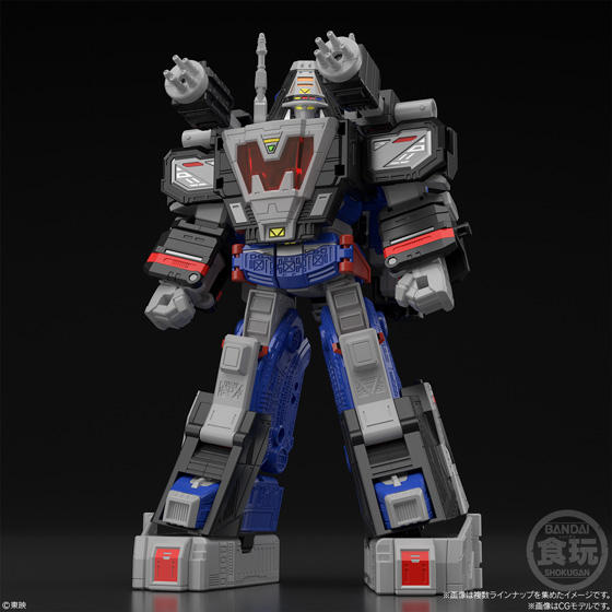 Bandai Shokugan Super MiniPla Power Rangers Denji Gattai Galaxy Mega & Delta Mega Model Kit – Build & Display Your Favorite Power Rangers Robots for Collectors & Fans