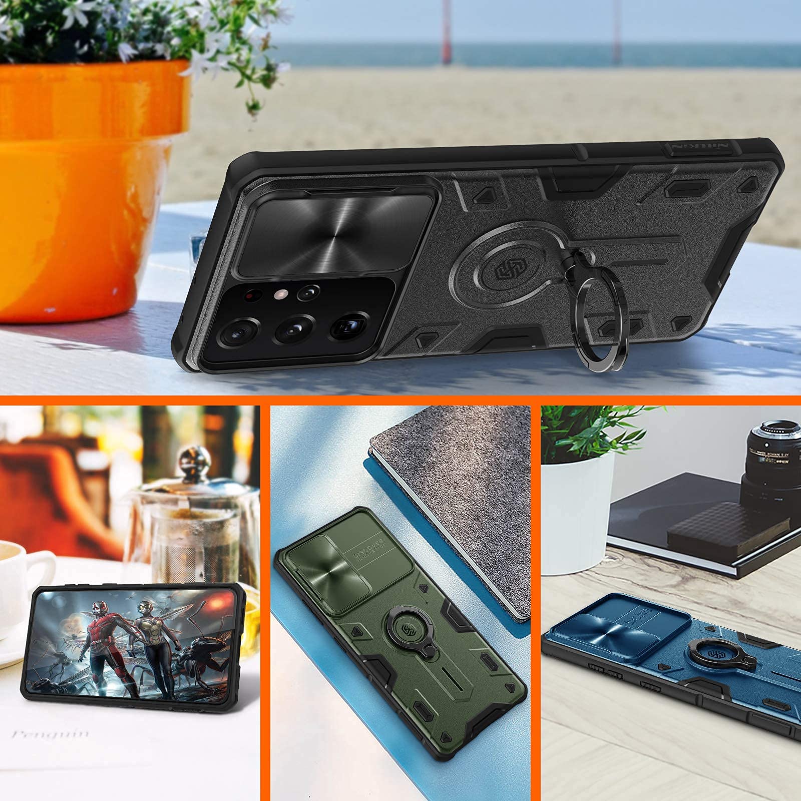 Nillkin Camshield Armor Rugged Case for Samsung Galaxy S21 Ultra 6.8