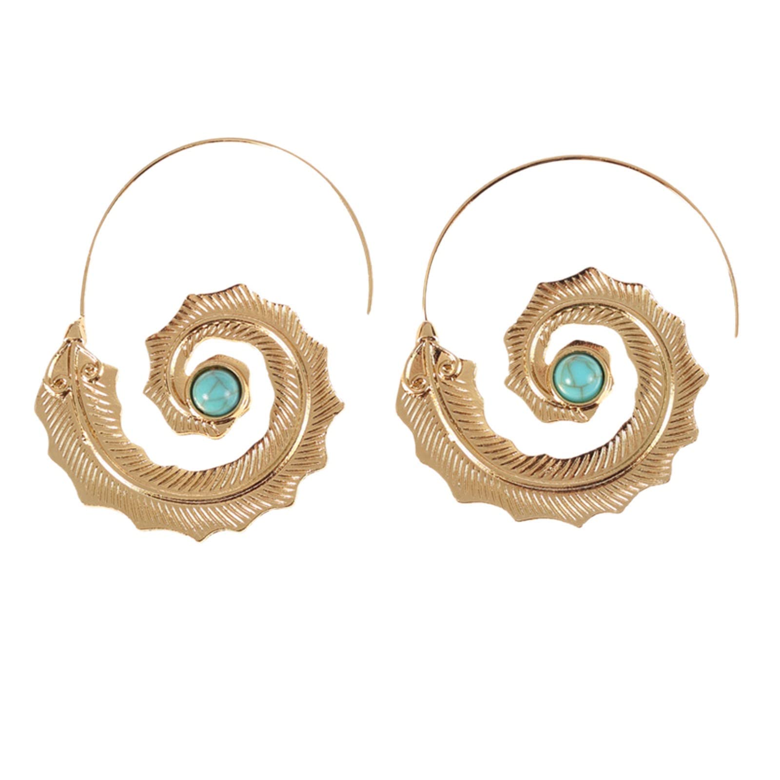 Vintage Spiral Leaf Hoop Earrings for Women - Green Rhinestone Dangle Earrings, Elegant Jewelry Gift for Ladies, Girls & Mom | Perfect for Parties, Weddings & Everyday Wear