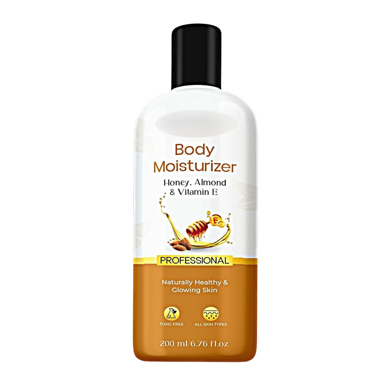 Honey Almond & Vitamin E Moisturizing Cream for Face, Hands & Body - Non-Greasy, Oil-Free Hydration for Glowing Skin - 24 Hour Nourishment - 200ml - Perfect for Dry Skin Care & Daily Moisturizing Routine