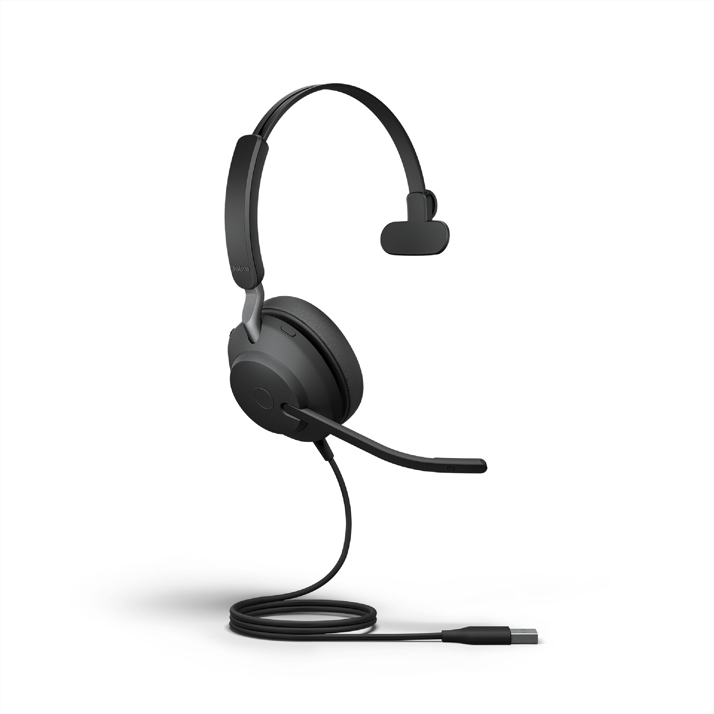 Jabra Evolve2 40 SE Wired Mono Noise-Cancelling Headset with 3-Mic Call Technology & USB-A Cable - Compatible with Zoom, Google Meet, Microsoft Teams & All UC Platforms - Black - Perfect for Remote Work, Online Meetings & Call Centers
