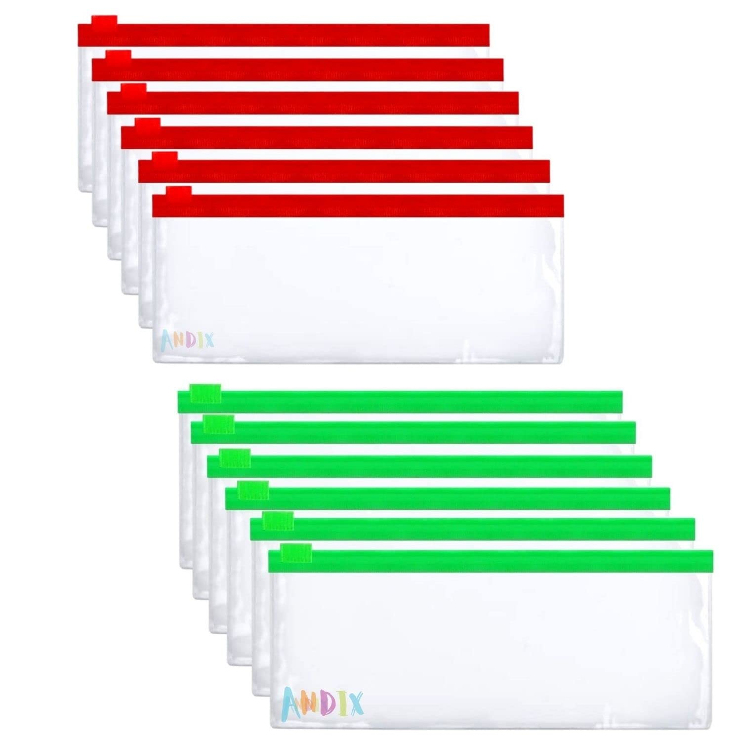 20-Pack Kids Birthday Party Favors - Bulk Stationery Pouches for Boys & Girls (Green/Red) | Perfect for Classroom Rewards, Goodie Bags & Party Giveaways