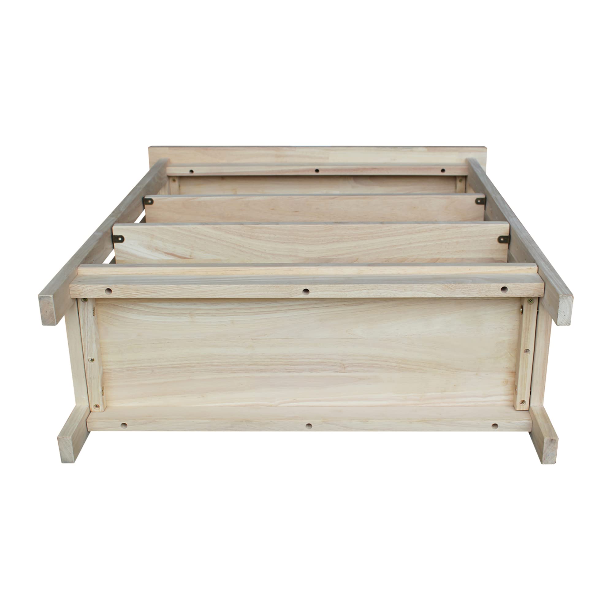 International Concepts 3-Tier Mission Shelf Unit - Unfinished Wood Storage Organizer for Living Room, Bedroom & Office | Rustic Home Decor