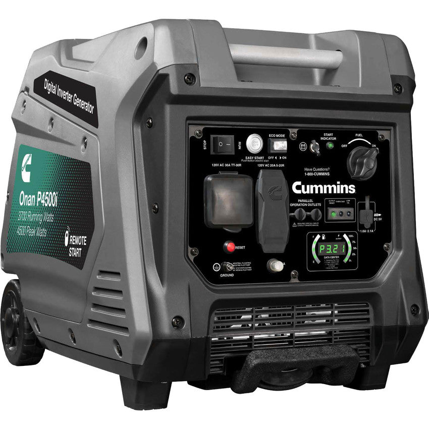 Cummins Onan P4500i Inverter Portable Generator 4500W - Quiet Gas Powered Backup Power for Camping, RV & Emergency Use | Model A058U955