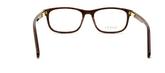 Gucci GG 1046O 006 Brown Rectangle Unisex Eyeglasses - Classic Designer Optical Frames for Men & Women - Perfect for Work, Reading & Fashion Accessories