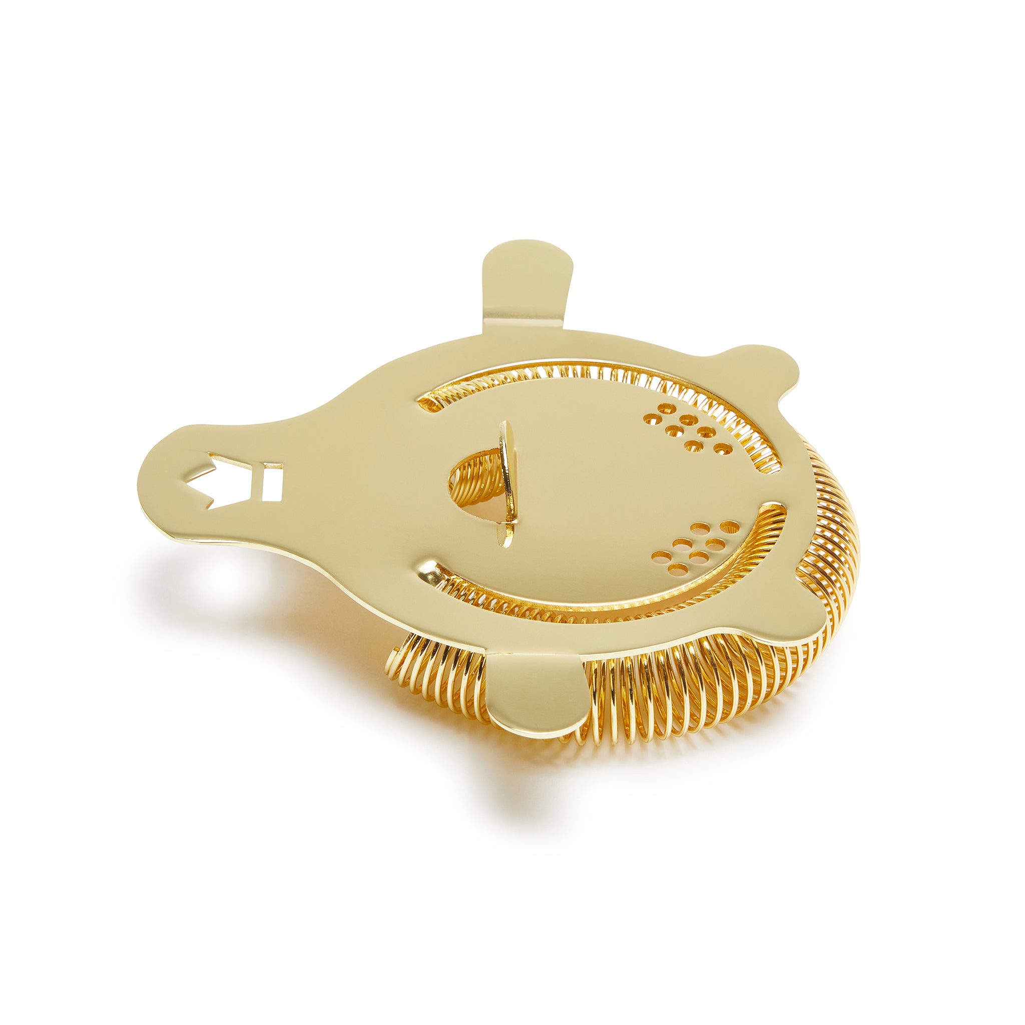 Premium BUSWELL® Bobtail Cocktail Strainer - Gold Plated Bar Tool for Mixing, Filtering, and Serving Cocktails - Perfect for Home Bars, Professional Bartenders, and Cocktail Enthusiasts