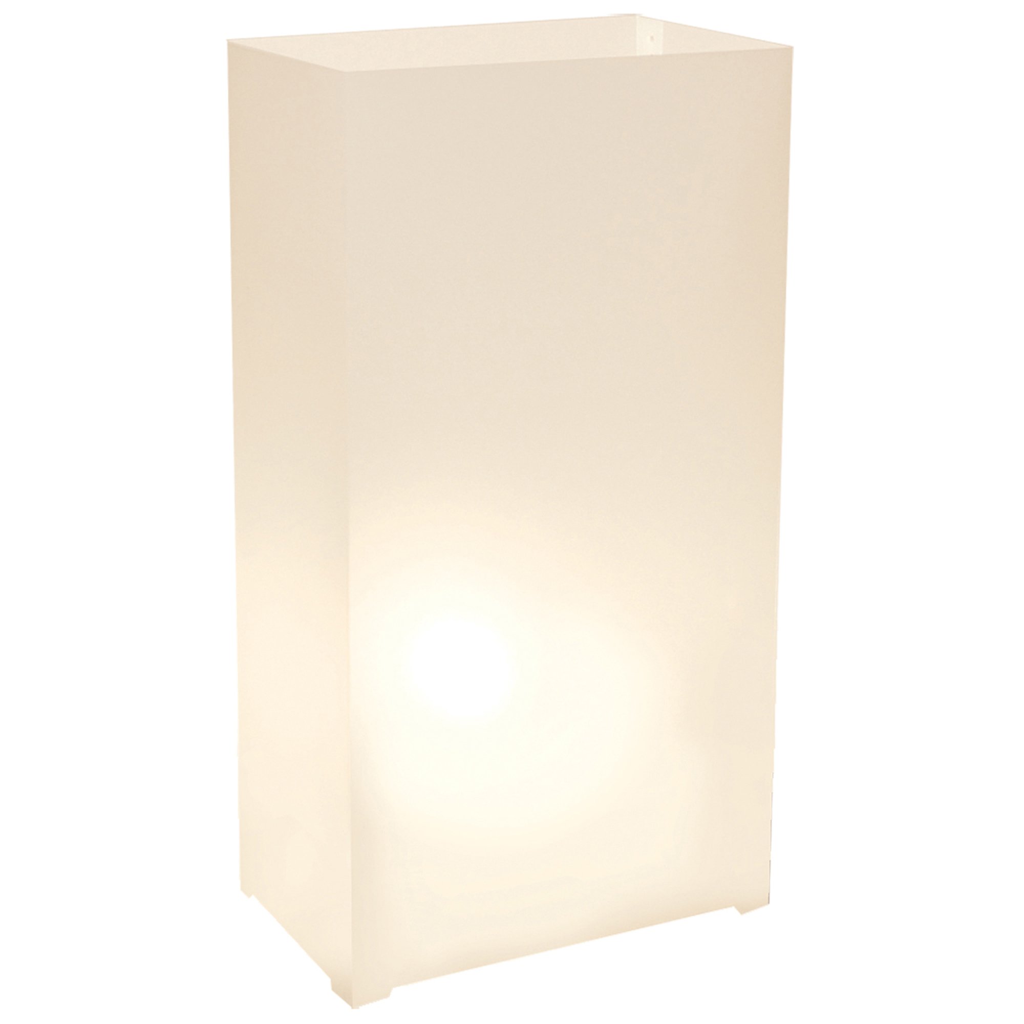 LumaBase 318100 White Plastic Luminaria Lanterns - Pack of 100 for Christmas, Weddings, Parties & Outdoor Decorations